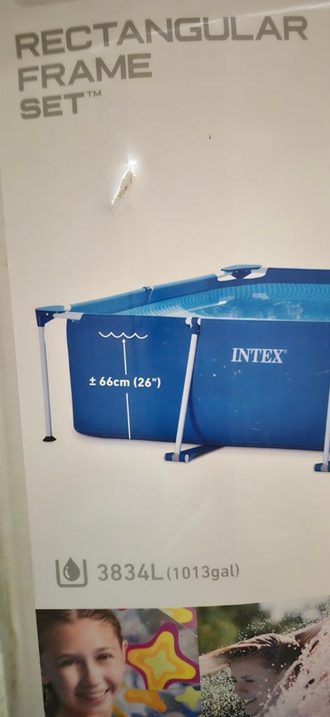 Intex zwembad 3x2x0,75 incl. Pomp, Ophalen, Gebruikt, Minder dan 80 cm, Opzetzwembad