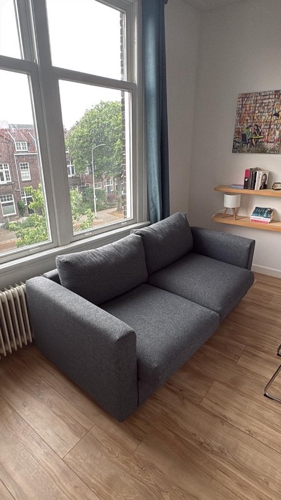 Ikea VIMLE 2-zits slaapbank lejde grijs/zwart, Ophalen, Zwart, Tweepersoons, 190 cm of minder