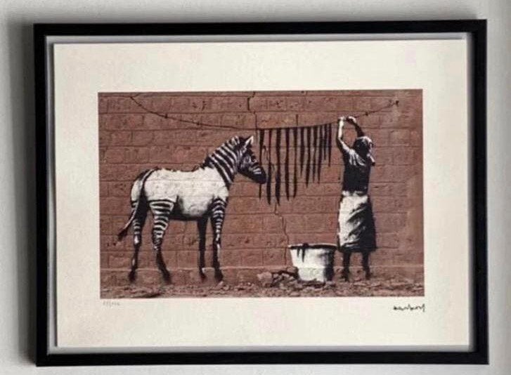 BANKSY : lithografie met certificaat, Ophalen of Verzenden