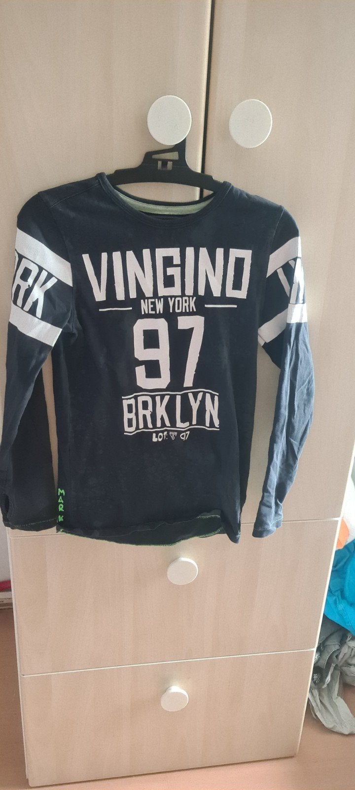 Vingino Jongens Shirt Maat 10 Zwart Lange Mouwen, Ophalen of Verzenden, Gebruikt, Vingino, Jongen