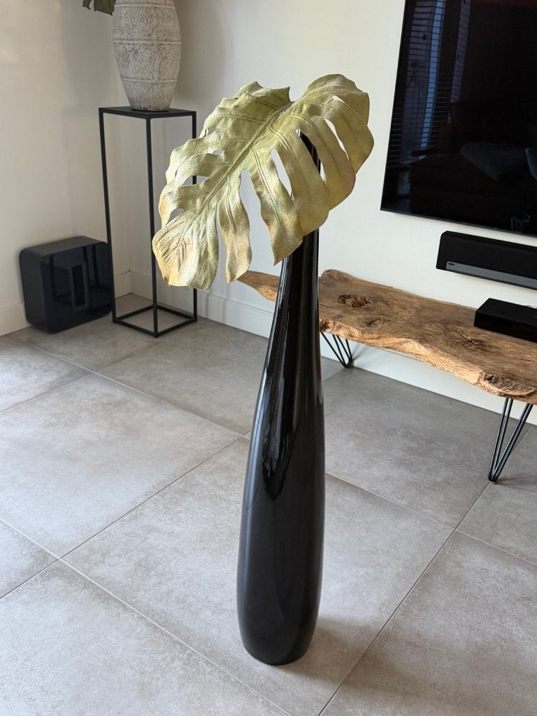 Zwarte Vaas, Huis en Inrichting, Woonaccessoires | Vazen, Ophalen, Zwart, 120 cm, Zo goed als nieuw