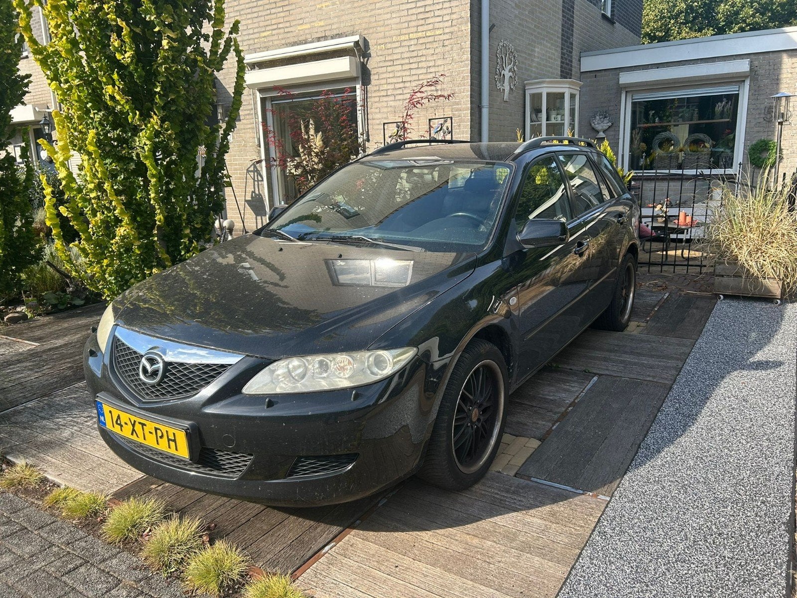 Mazda 6 2.0 Sportbreak Touring 2005 Zwart, Auto's, Mazda, Voorwielaandrijving, Parkeersensor, Zwart, 4 cilinders