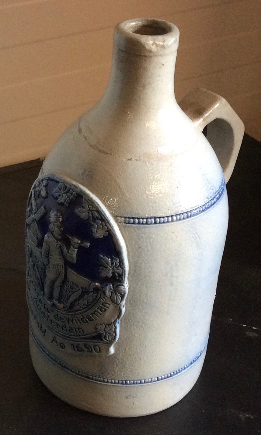 Antieke Jeneverkruik Lever & Co de Wildeman Amsterdam 1690, Antiek en Kunst, Ophalen of Verzenden