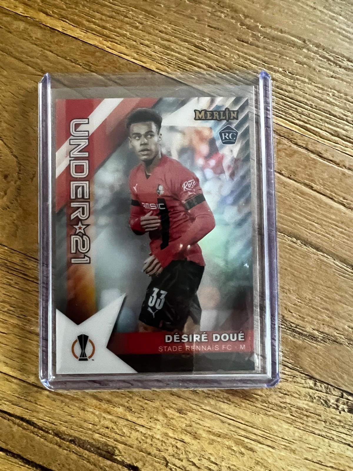 Desire Doue Rookie Card Stade Rennais FC Topps, Ophalen of Verzenden, Zo goed als nieuw, Plaatje