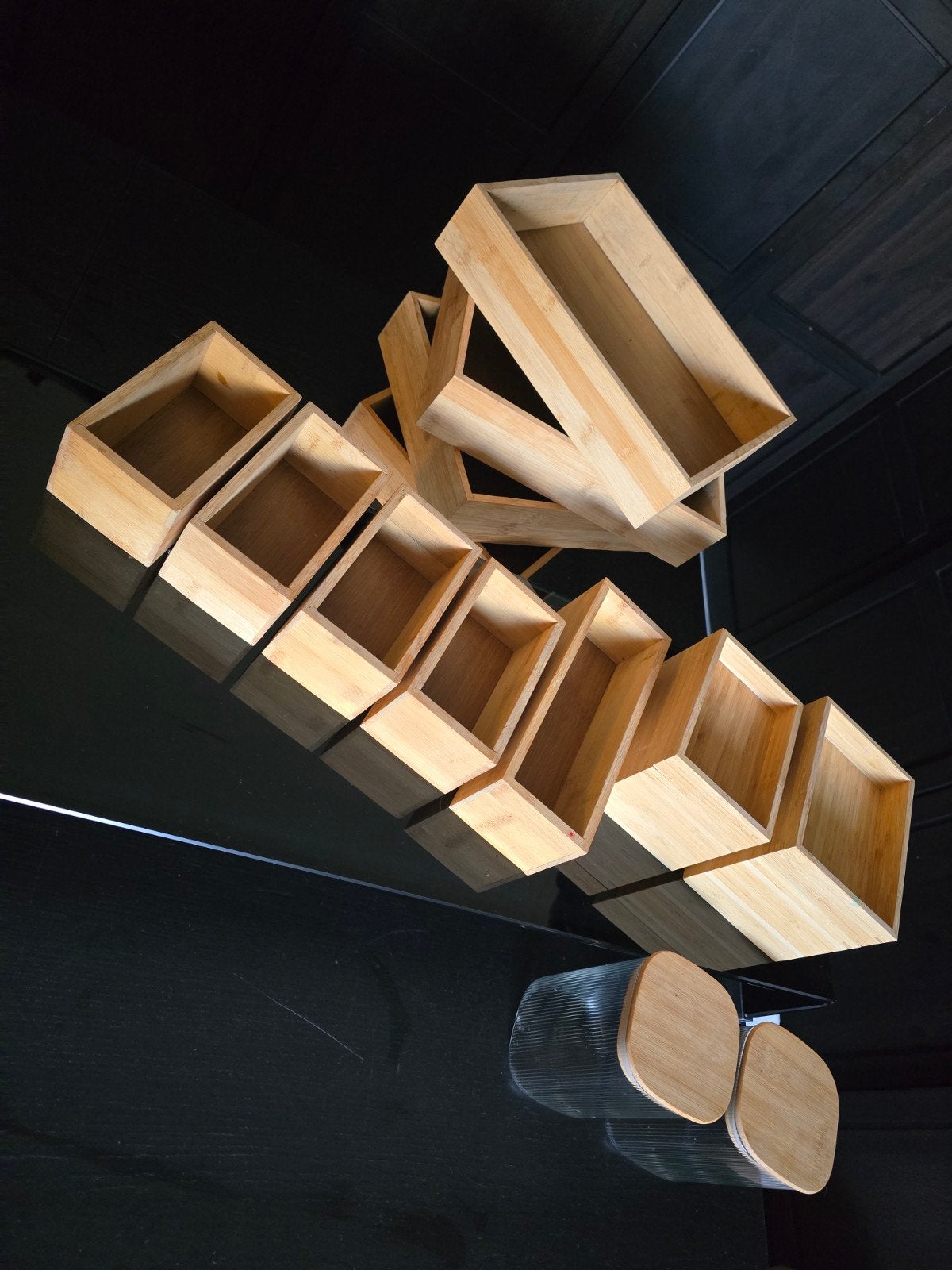 Set bamboe organizers - natuurlijk & stijlvol, Ophalen, Hout, Gebruikt, Beige