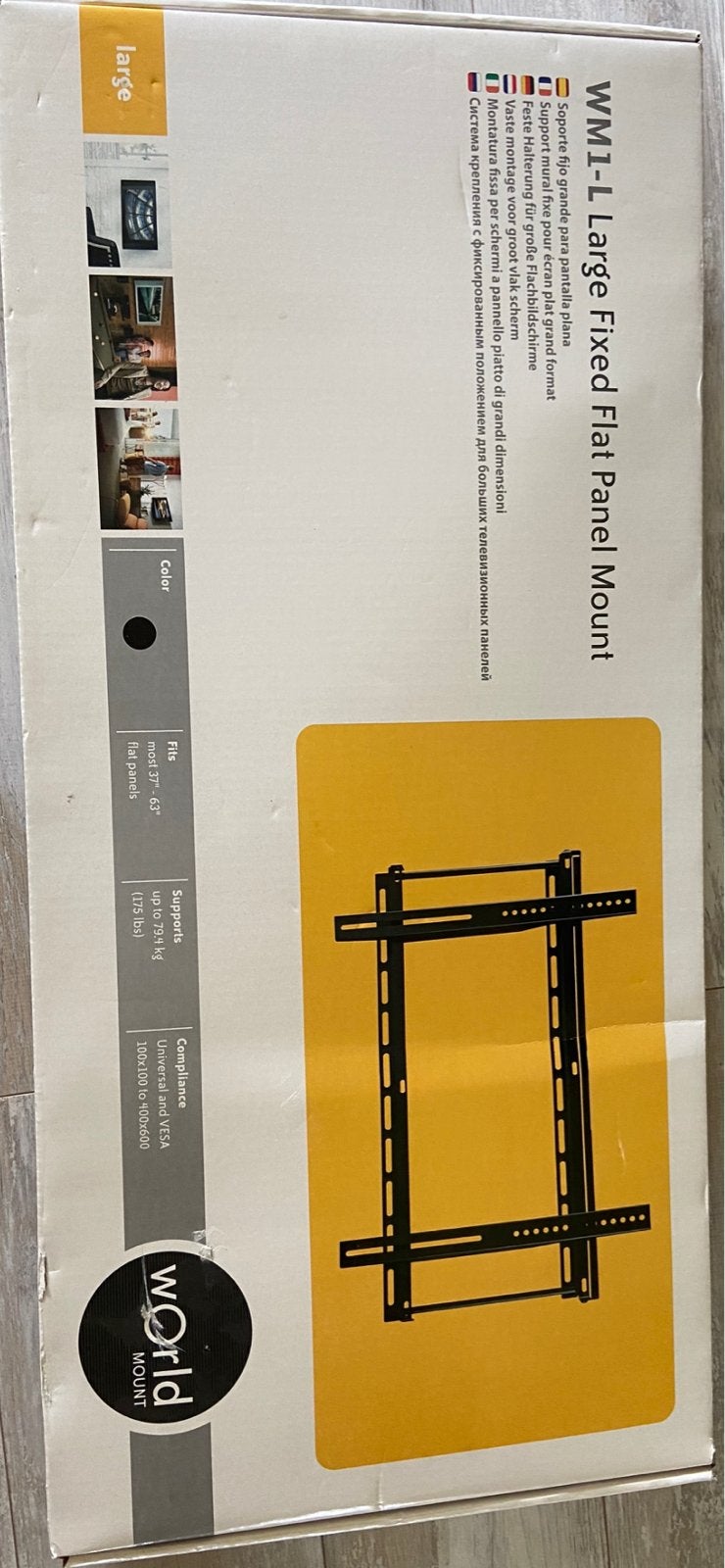 WM1-L Large Fixed Flat Panel Mount - TV Ophangsysteem, Ophalen, Nieuw