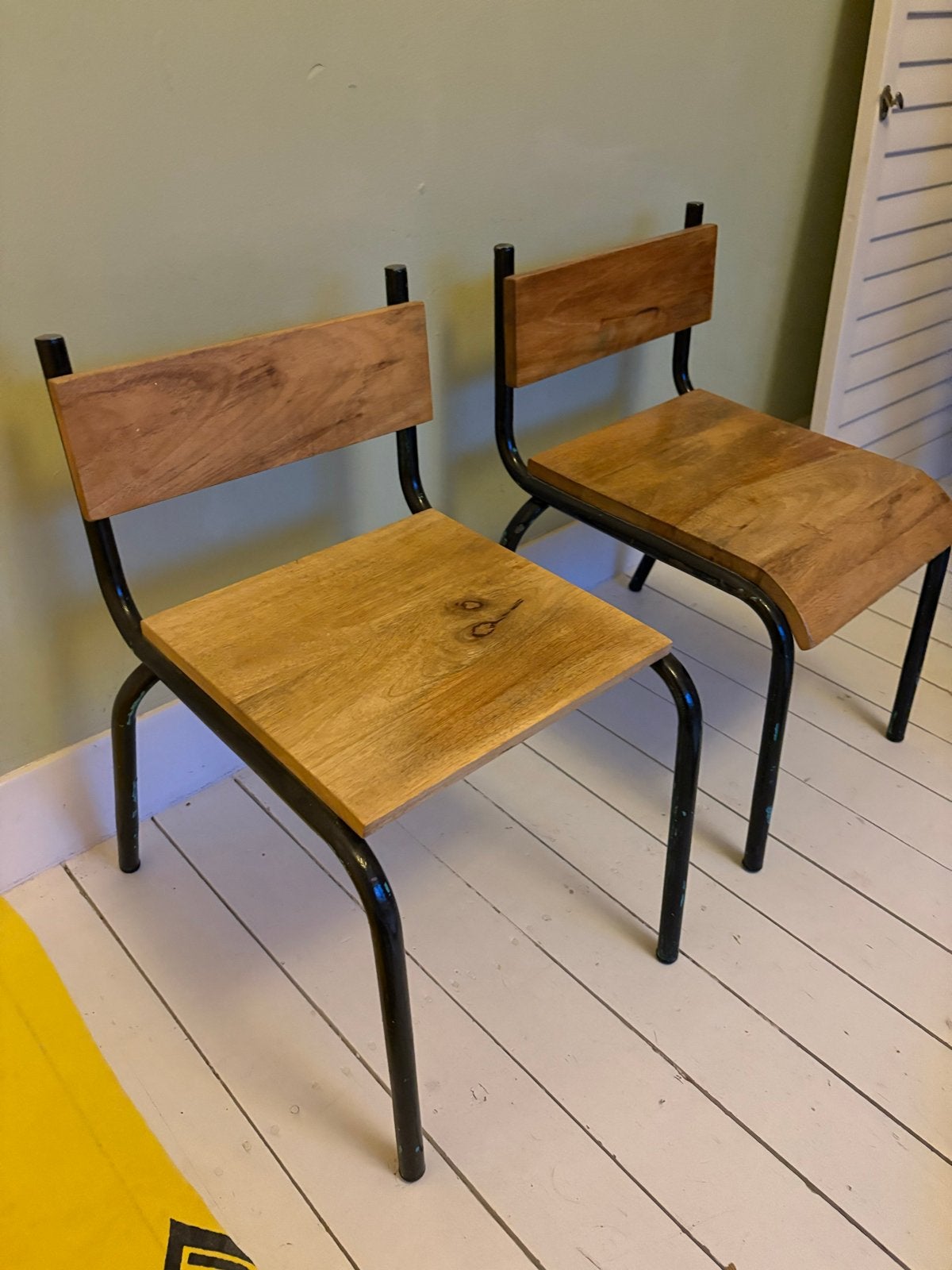 Set van 2 vintage kinderstoeltjes, Ophalen, Gebruikt, Overige typen