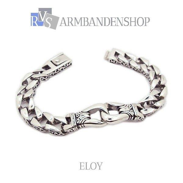 Rvs armband staal stainless steel heren dames armbanden, Verzenden, Nieuw, Zilver, Staal