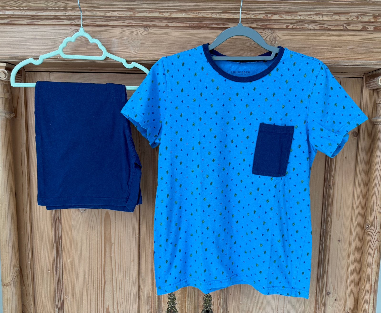 Leuke Schiesser pyjama shortama biologisch katoen, 152, Kinderen en Baby's, Kinderkleding | Maat 152, Ophalen of Verzenden, Jongen