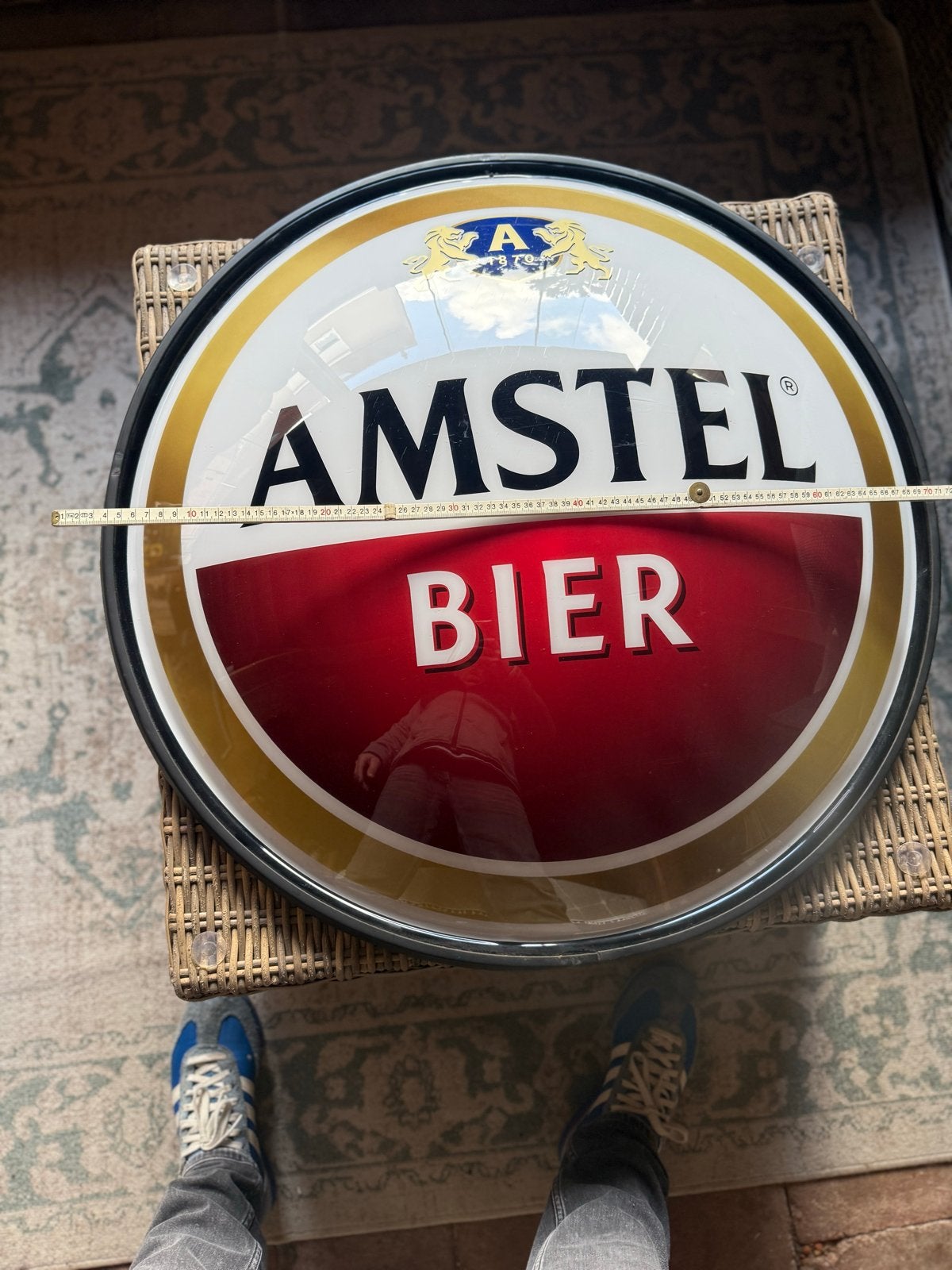 Amstel Bier Reclamebord - Bolle Schelp, Ophalen, Gebruikt, Reclamebord