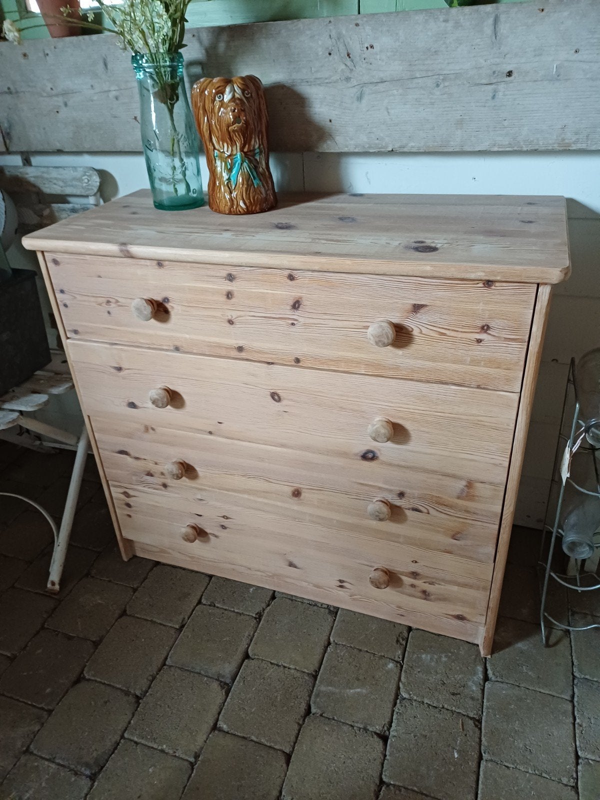 Oud grenen ladekast, kast, grenen, meubel, bergruimte, lades, Ophalen