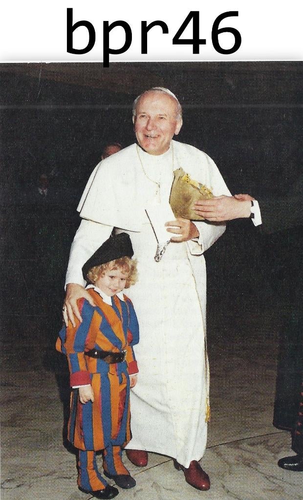 bpr46 prentje paus johannes paulus, Ophalen of Verzenden, Zo goed als nieuw, Kaart of Prent
