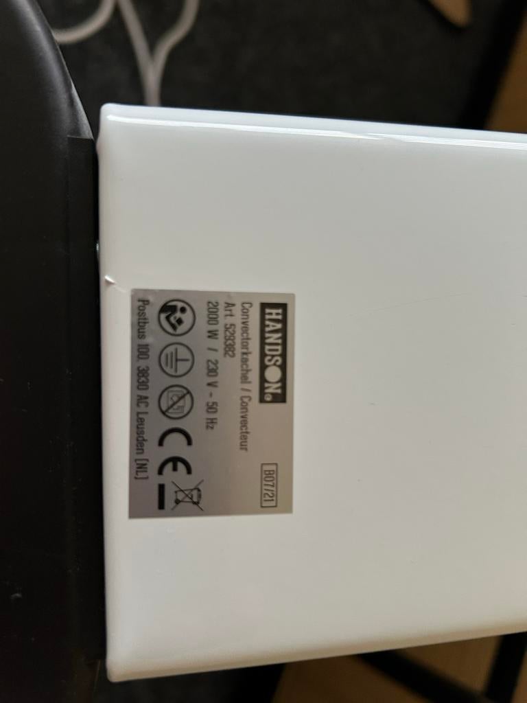 Handson convector kachel, Huis en Inrichting, Kachels, Ophalen, Overige soorten, Elektrisch, Nieuw