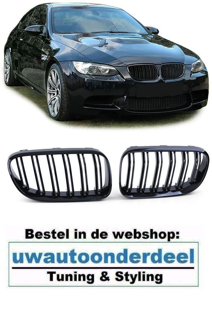 Grill Glans Zwart Dubbele M Spijl Voor Bmw 3 serie E92 E93 L, Verzenden, Automotive Parts, A.parts@hotmail.nl, Trasmolenlaan 12 3447 GZ Woerden