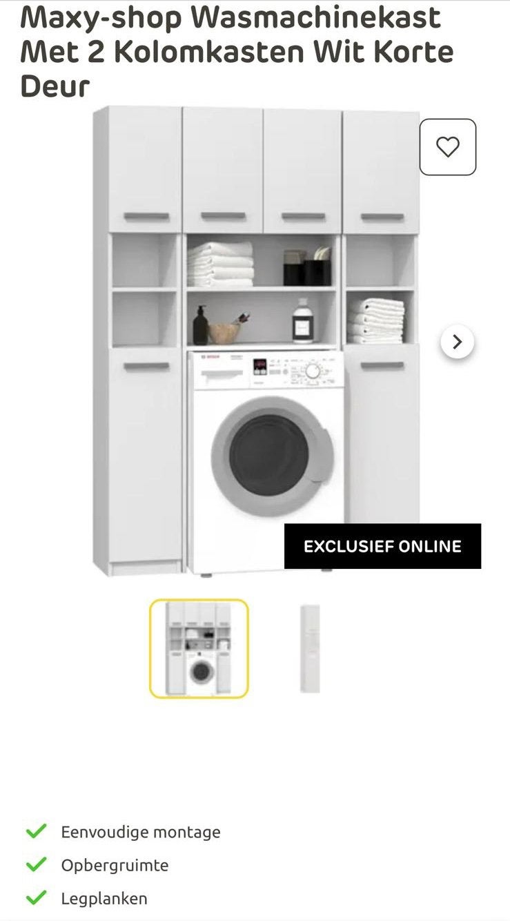 Kasten voor wasmachine, Ophalen, Zo goed als nieuw