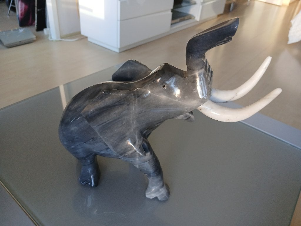 Onyx Olifant groot, Ophalen, Zo goed als nieuw, Wild dier, Beeldje of Figuurtje