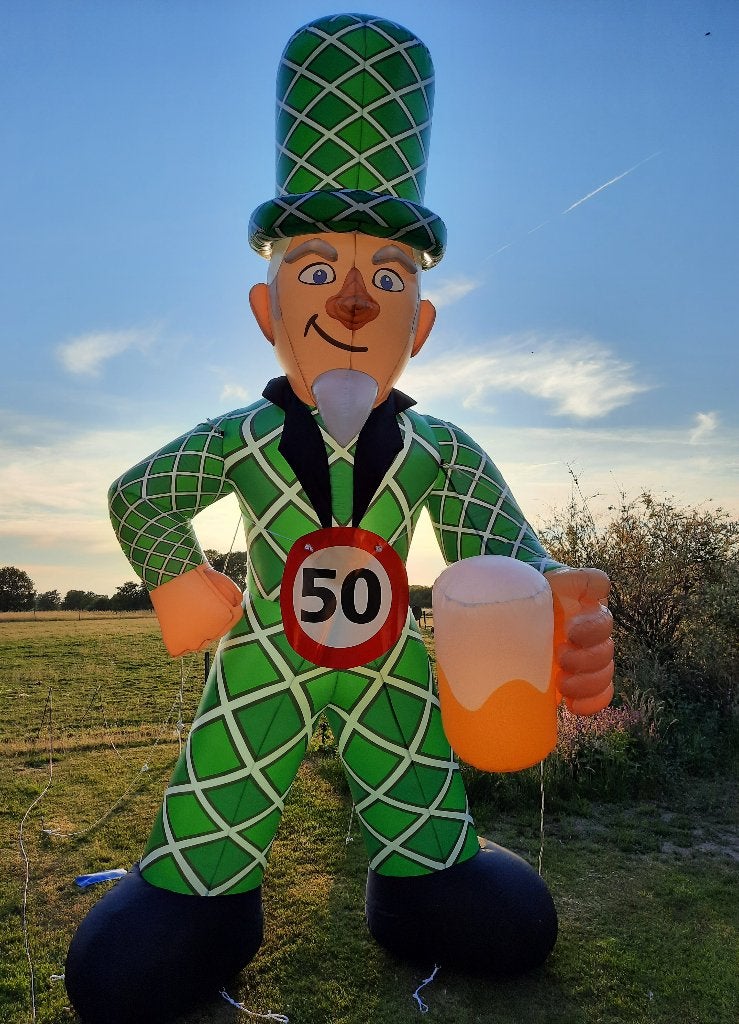 Opblaas Abraham Achterhoek 50 jaar met bierpul, Ophalen, Gebruikt, Abraham of Sarah