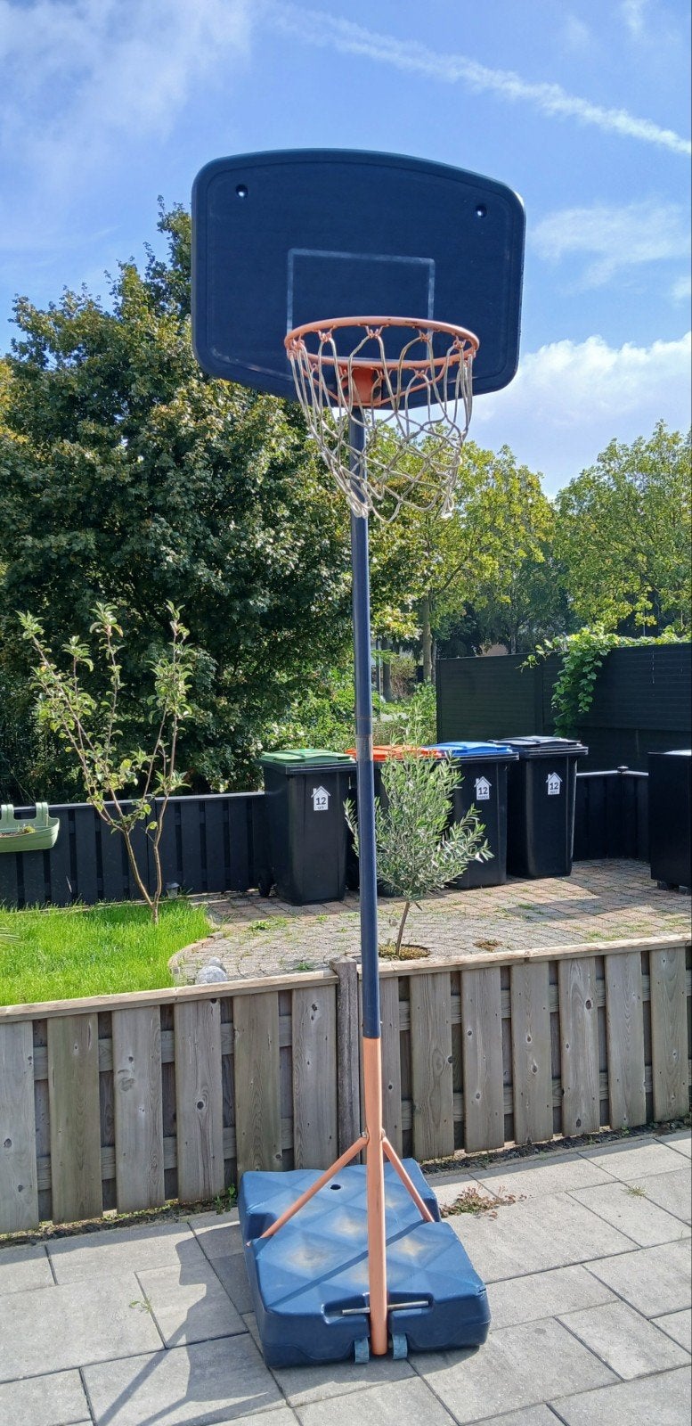 Basketbalpaal met standaard, Ophalen, Gebruikt, Ring, Bord of Paal