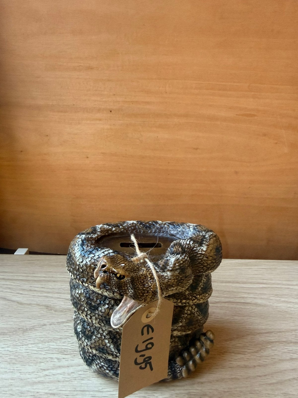 Slang spaarpot 13 cm – reptiel decoratie – jungle – nieuw, Ophalen of Verzenden, Zo goed als nieuw