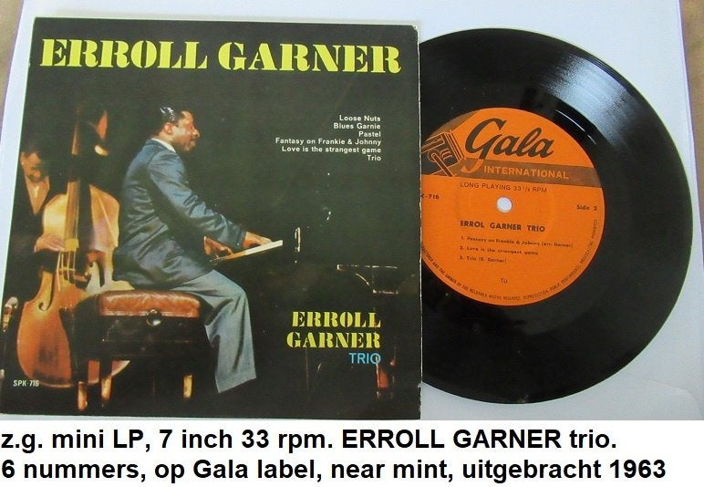 mini LP, THE ERROLL GARNER TRIO, 1963, 1960 tot 1980, Ophalen of Verzenden, Zo goed als nieuw, 12 inch