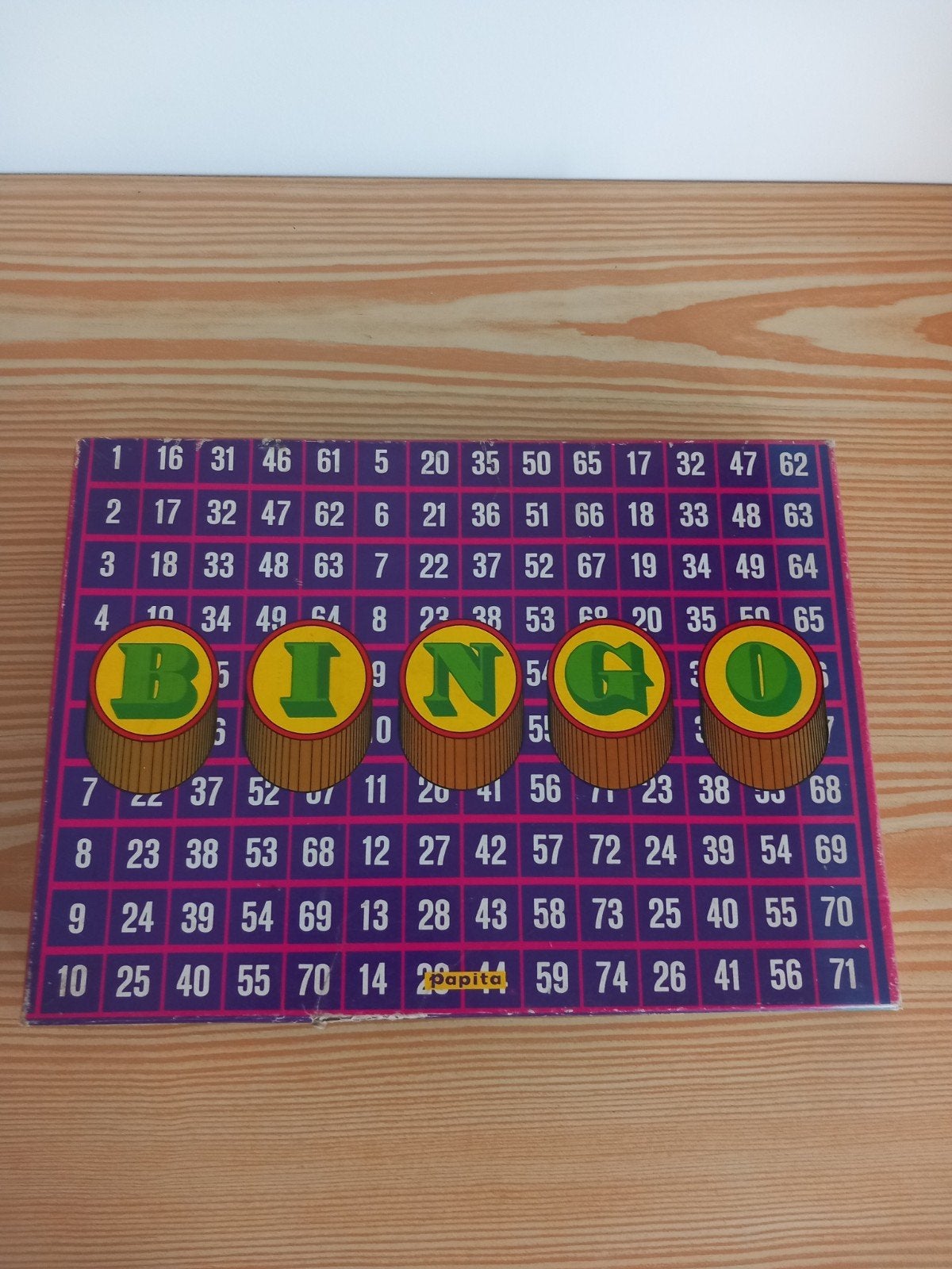 Vintage Bingo Spel - Papita, Vijf spelers of meer, Ophalen of Verzenden, Gebruikt, Papita