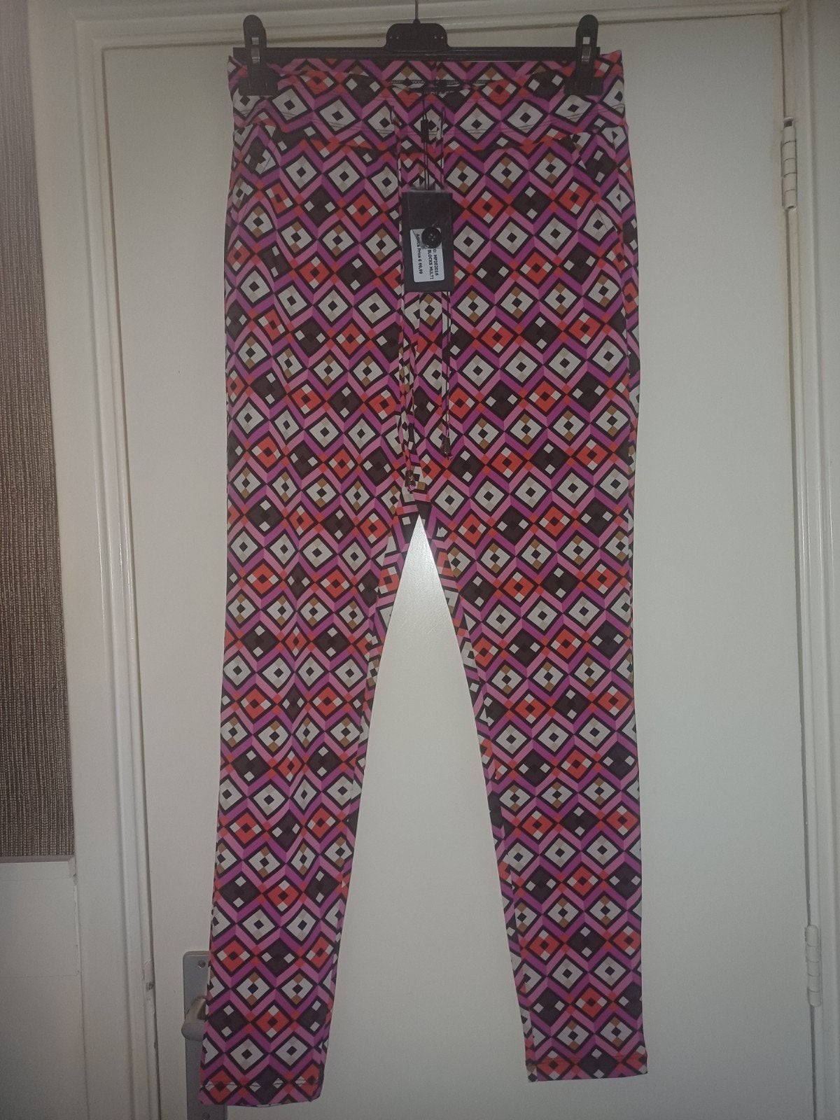Skinny Travelbroek Multicolor Blocks - Diverse Maten, Maat 38/40 (M), Mp, Mp, Meerkleurig
