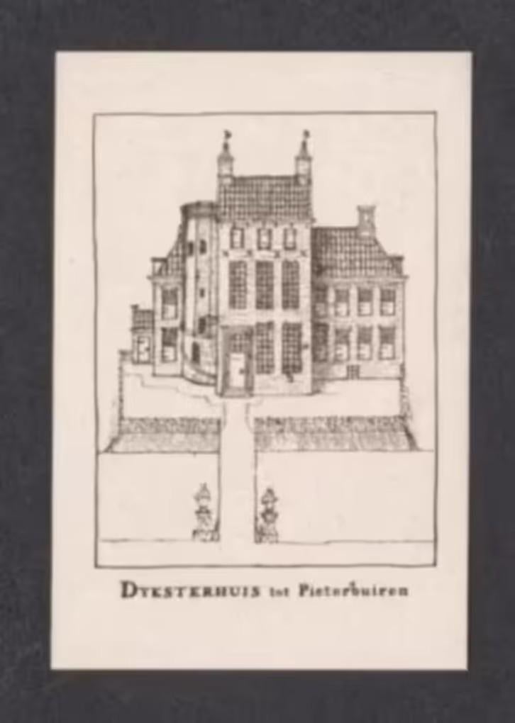 Pieterburen Borg Dyksterhuis tot Pieterbuiren., Verzamelen, Ansichtkaarten | Nederland, Ophalen of Verzenden, 1960 tot 1980, Ongelopen