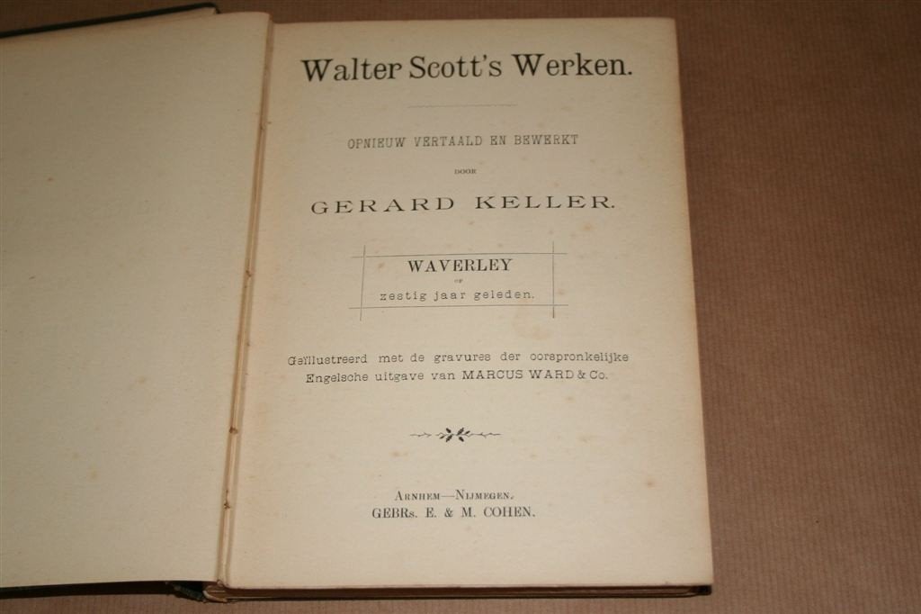 Walter Scott. Waverley. Antiek boek, 1893., Antiek en Kunst, Antiek | Boeken en Bijbels, Ophalen of Verzenden