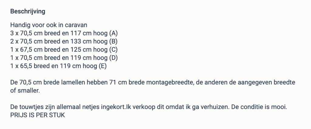 7wit Houten luxaflex jaloezieën,50mm, (Lamellen, Schutters), Ophalen, In te korten, Wit, Zo goed als nieuw