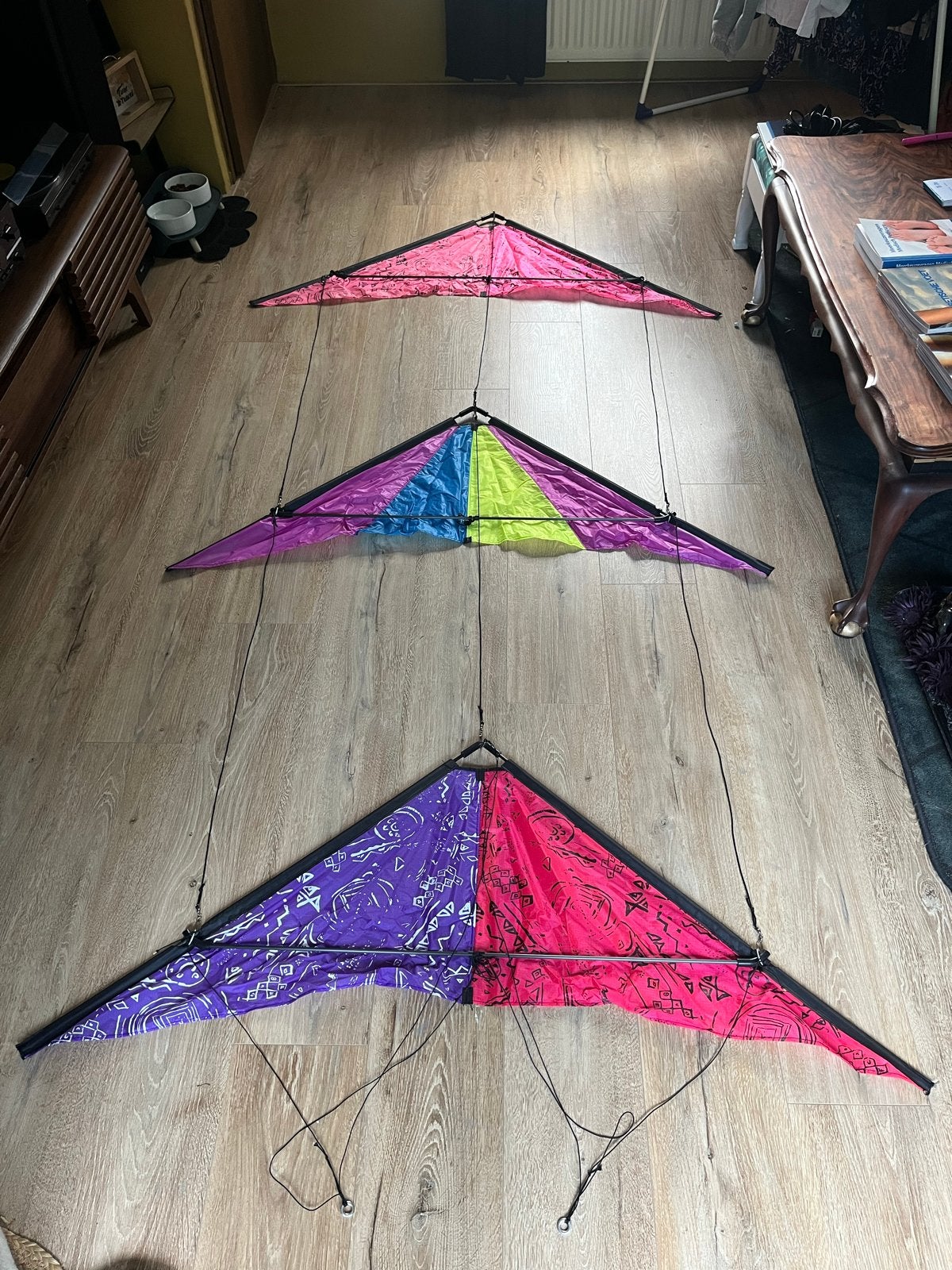 Set van 3 stuntvliegers - ideaal voor vliegeren in serie, Sport en Fitness, Vliegeren, Gebruikt, Ophalen of Verzenden