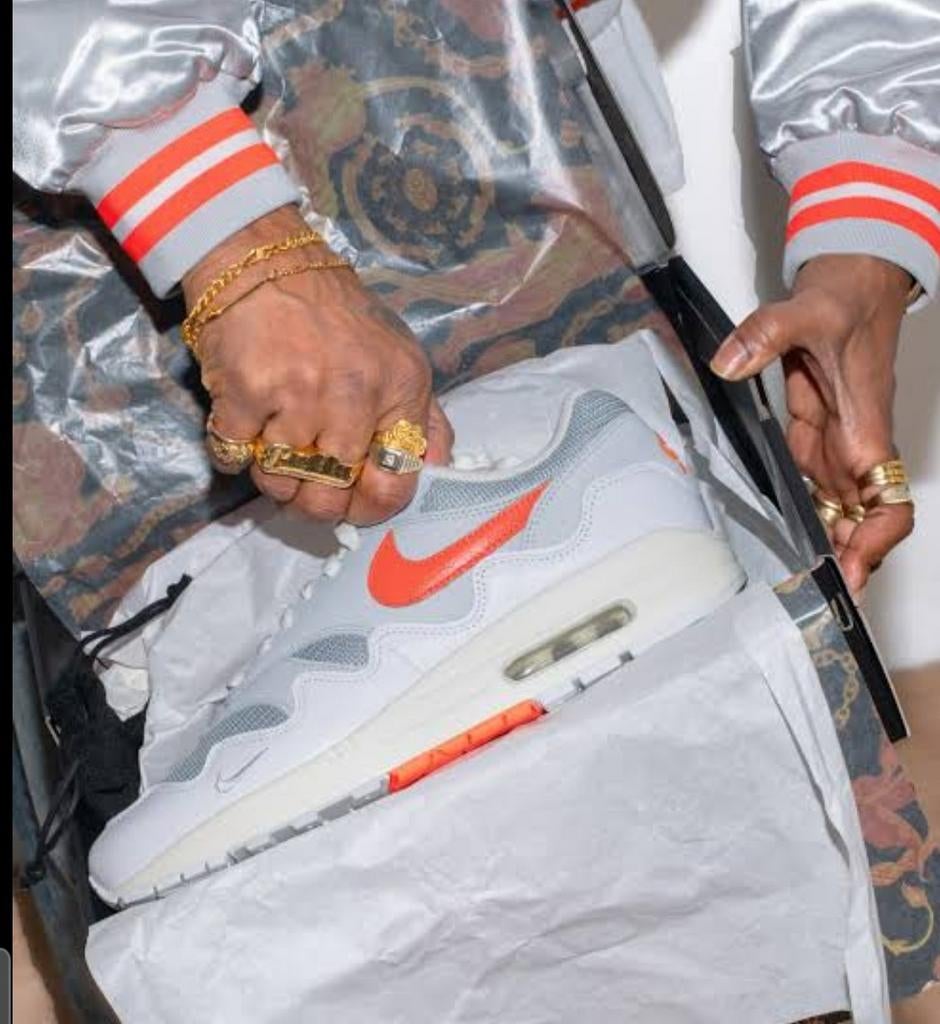 Patta X Nike Air Max 1 White/Hyper Crimson-Pure Platinum, Nike air max, Wit, Nieuw, Ophalen of Verzenden