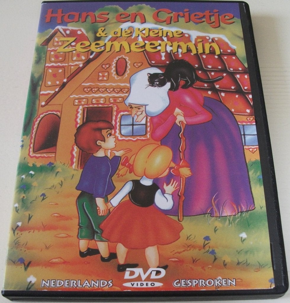 Dvd *** HANS EN GRIETJE & KLEINE ZEEMEERMIN ***, Alle leeftijden, Zo goed als nieuw, Sprookjes, Film