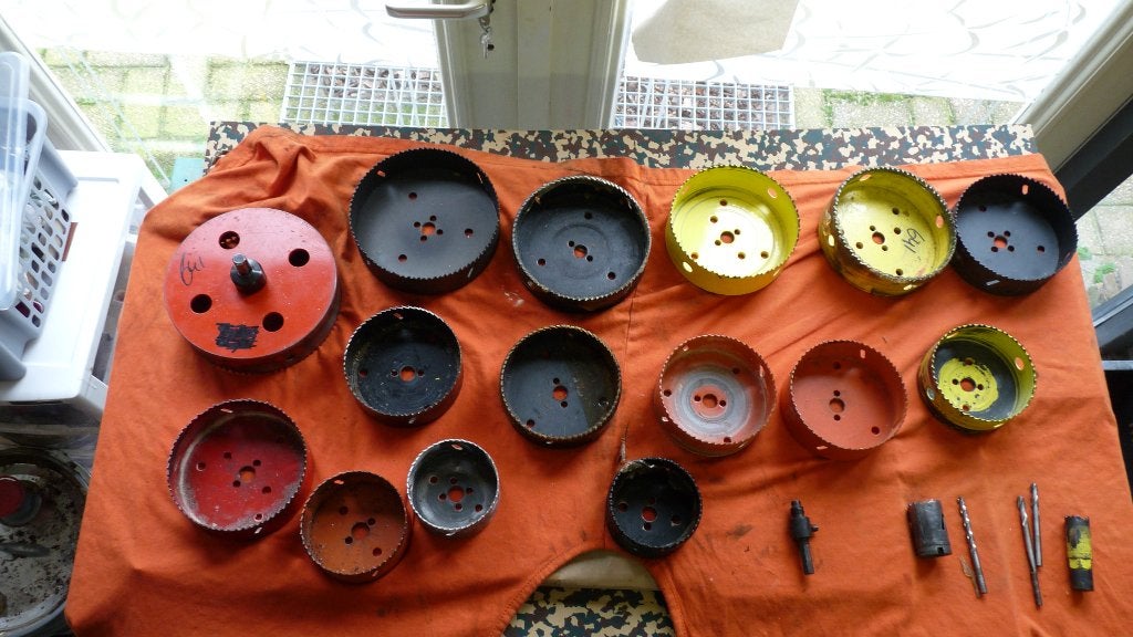 Gatenzaag voor staal 15 stuks diameter +/- 80 t/m 160 mm, Ophalen of Verzenden, Gebruikt, Overige typen