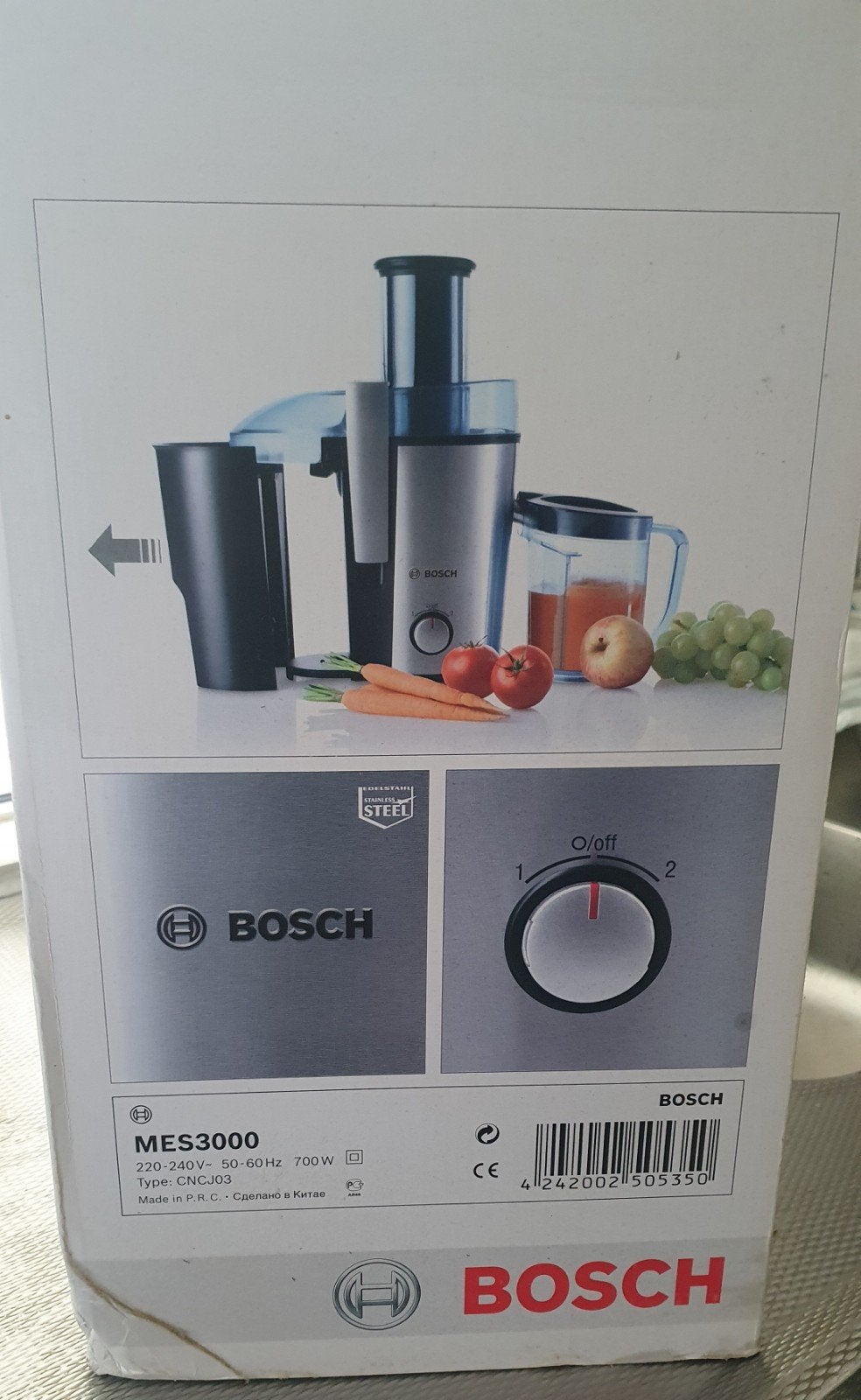 NIEUW!!! Bosch MES3000 sapcentrifuge 700W -, Ophalen, Nieuw