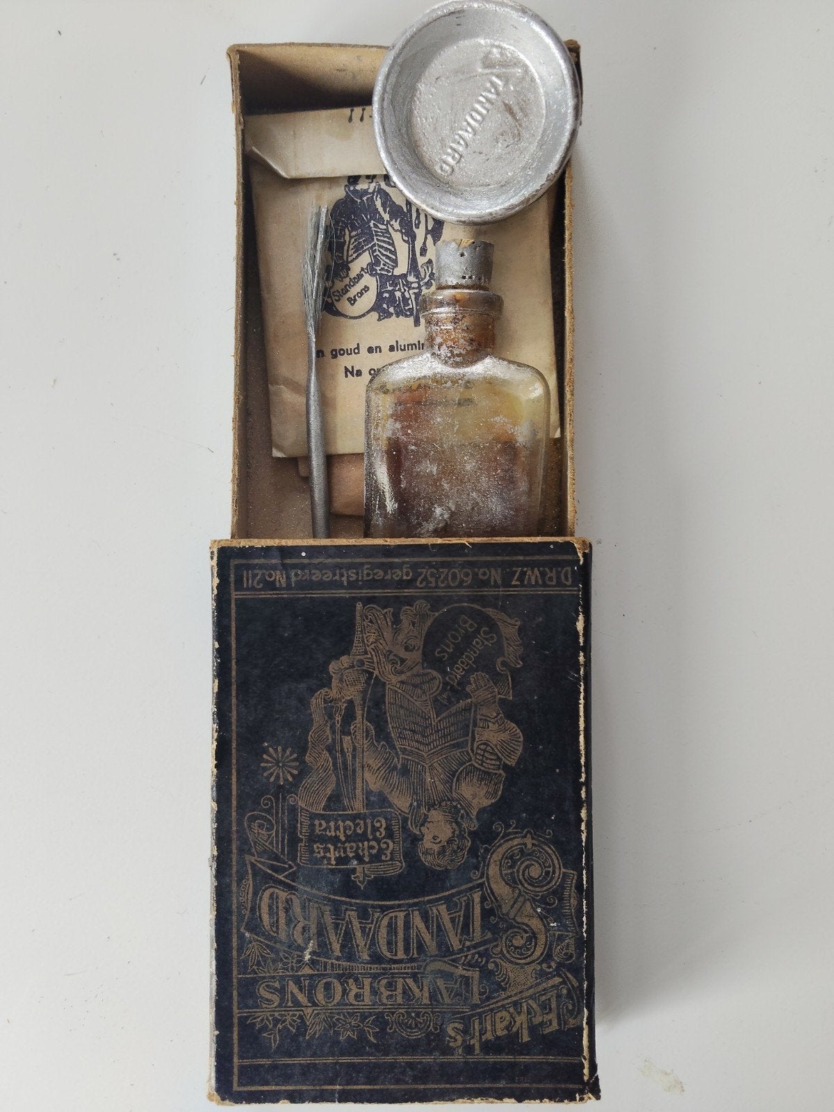 Antieke Eckart’s Tandaard Vergulset / Lakbrons (ca. 1900, Ophalen of Verzenden