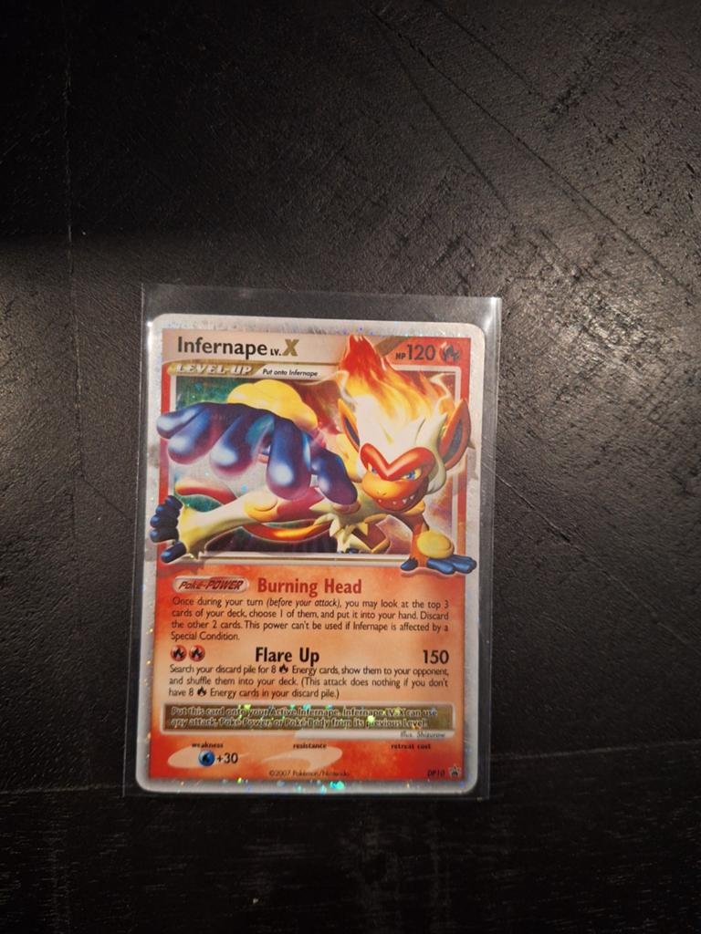 Infernape LV.X Pokémon Kaart, Ophalen of Verzenden, Zo goed als nieuw, Losse kaart