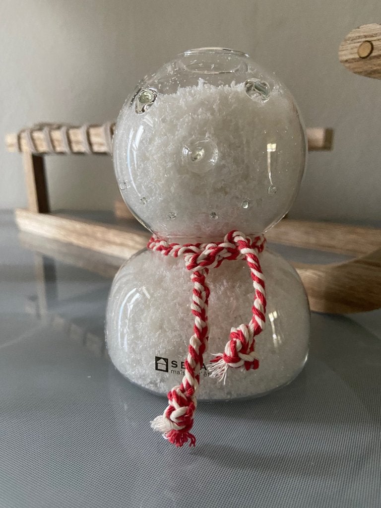 vaas Serax vaas sneeuwpop glas per stuk, Ophalen of Verzenden, Nieuw, Glas