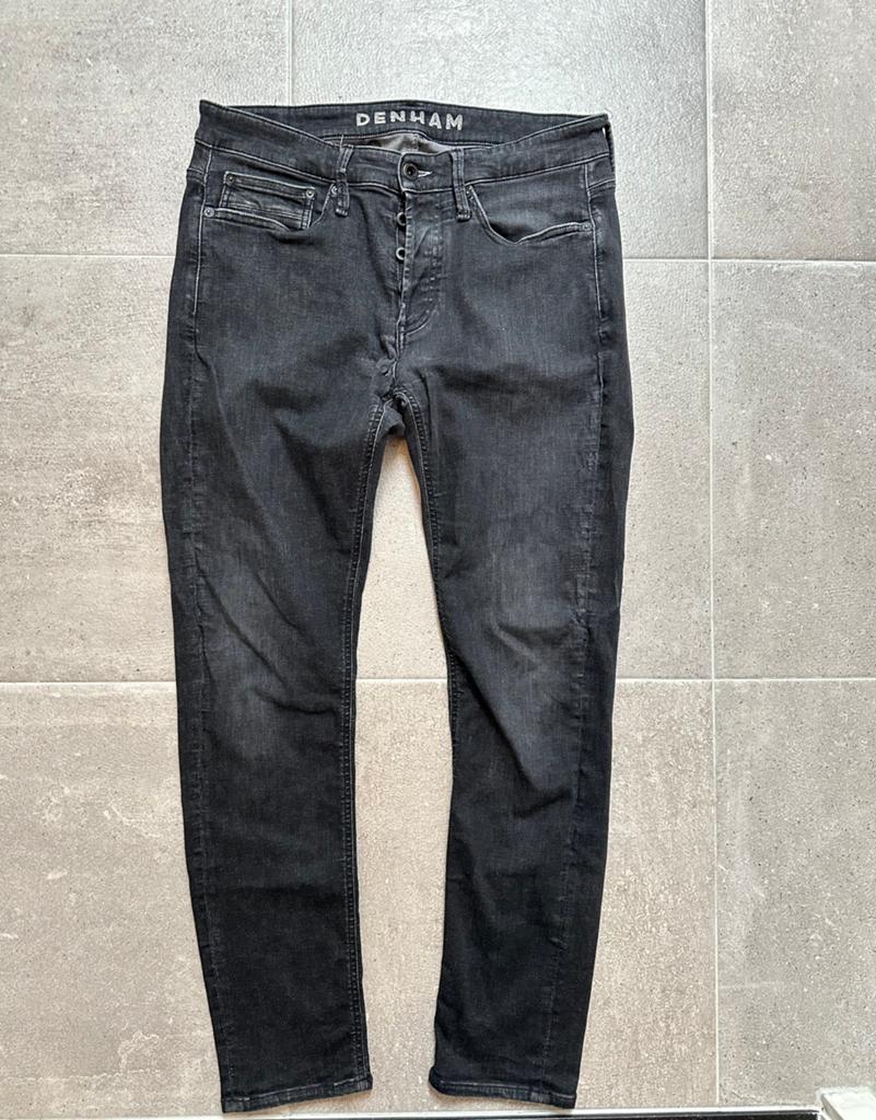 Denham heren jeans zwart/grijs, Ophalen of Verzenden, Zo goed als nieuw, Zwart, W32 (confectie 46) of kleiner