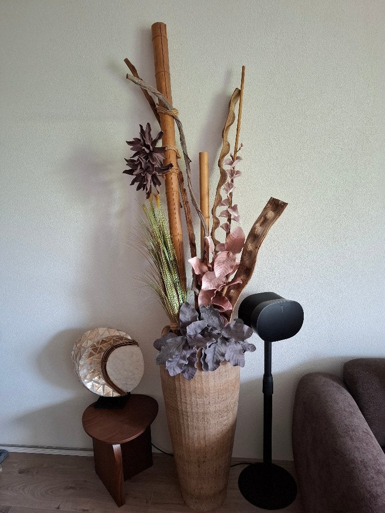Vaas met kunststuk, Huis en Inrichting, Woonaccessoires | Vazen, Ophalen, Overige kleuren