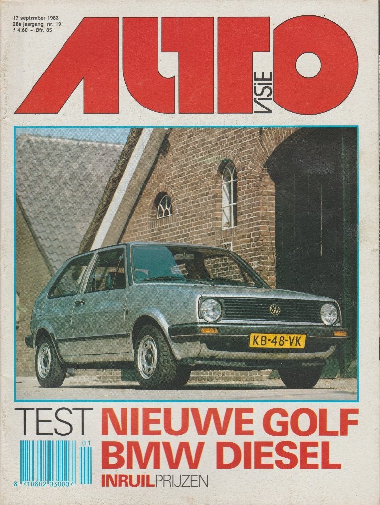 Volkswagen Golf A2 ( Typ 19E ) test in Autovisie 1983, Gelezen, Ophalen of Verzenden, Autovisie, Volkswagen