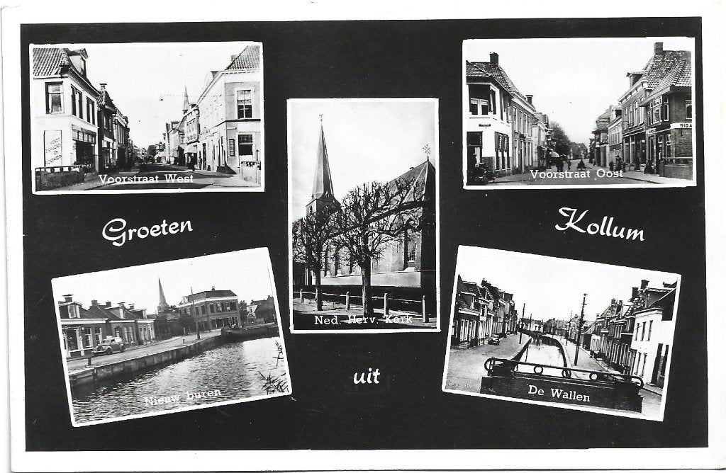 Kollum;  Groeten uit Kollum, Verzenden, 1940 tot 1960, Gelopen, Friesland