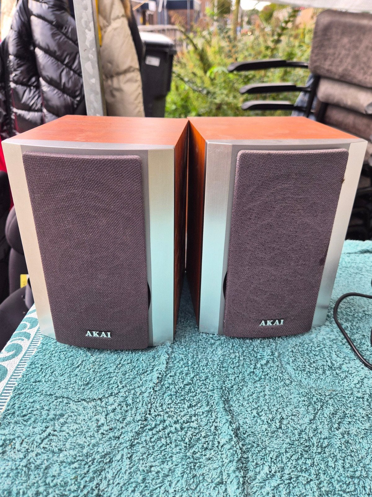 AKAI Muziek Boxen - Compacte Stereo Speakers, Overige merken, Stereo speakers, Gebruikt, Inclusief kabels