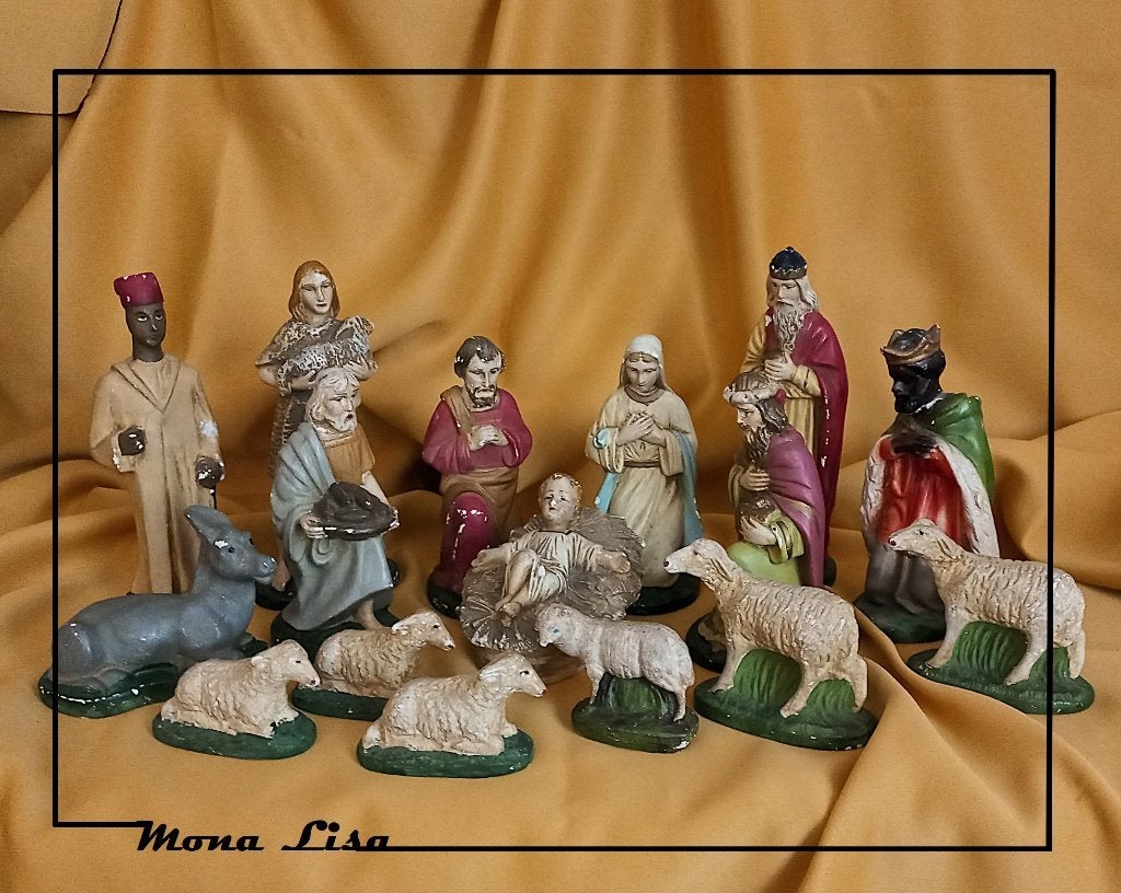kerststal antiek, Ophalen of Verzenden, Gebruikt