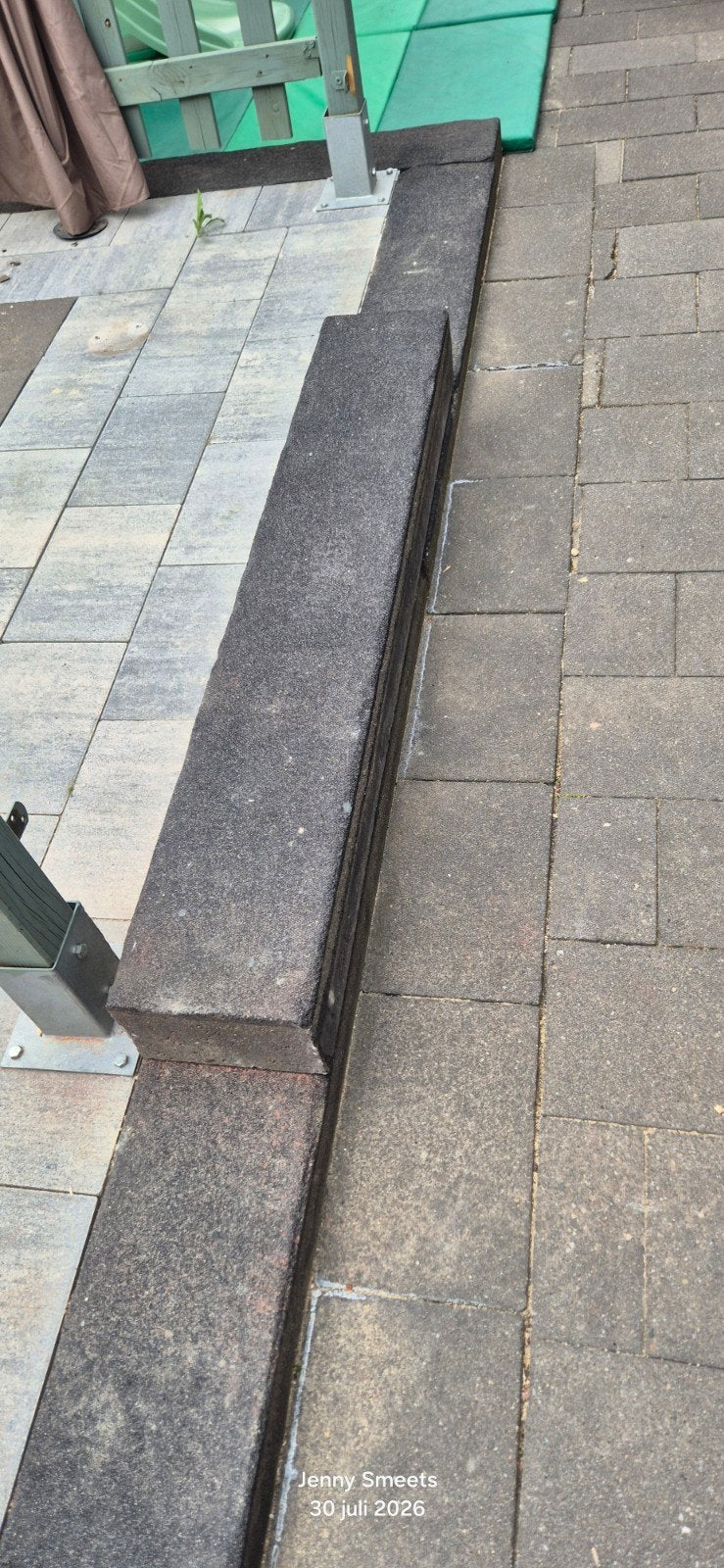 borderstenen/ stapelblokken antraciet, Ophalen of Verzenden, Minder dan 100 cm, Minder dan 25 cm