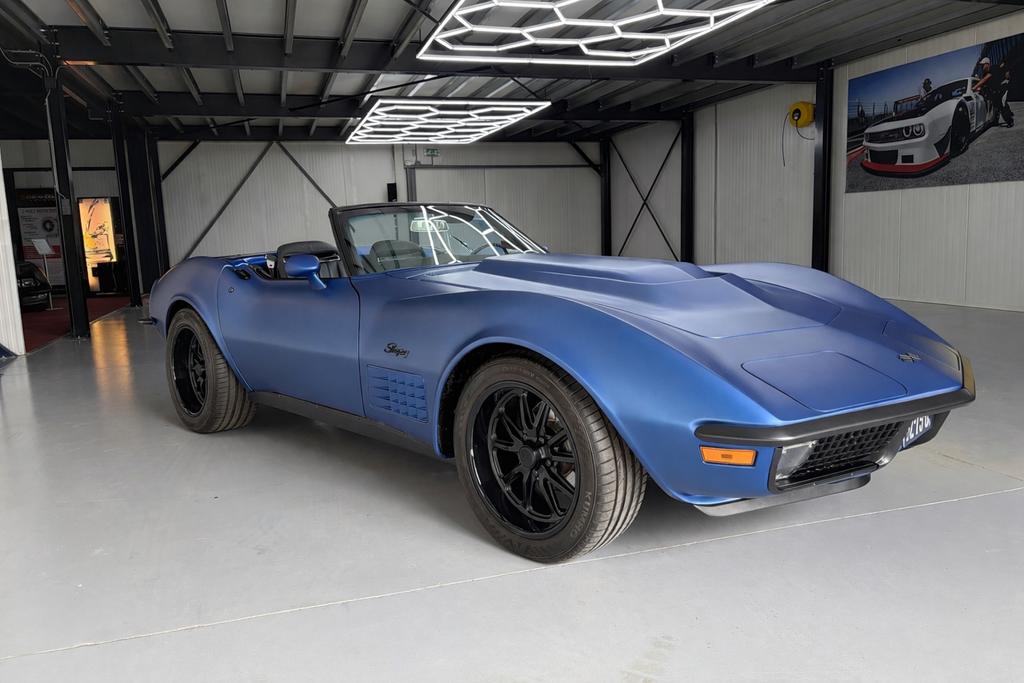 Chevrolet C3 1971 Convertible, Body off gerestaureerd!!, Auto's, Automaat, Cabriolet, Blauw, Leder
