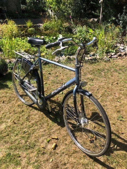 Puch herenfiets-stationsfiets, Gebruikt, Versnellingen, Trommelrem, Ophalen