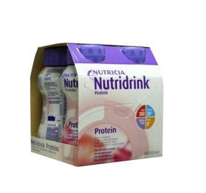 Nutridrink Protein Aardbei 200ml (24 stuks), Ophalen of Verzenden