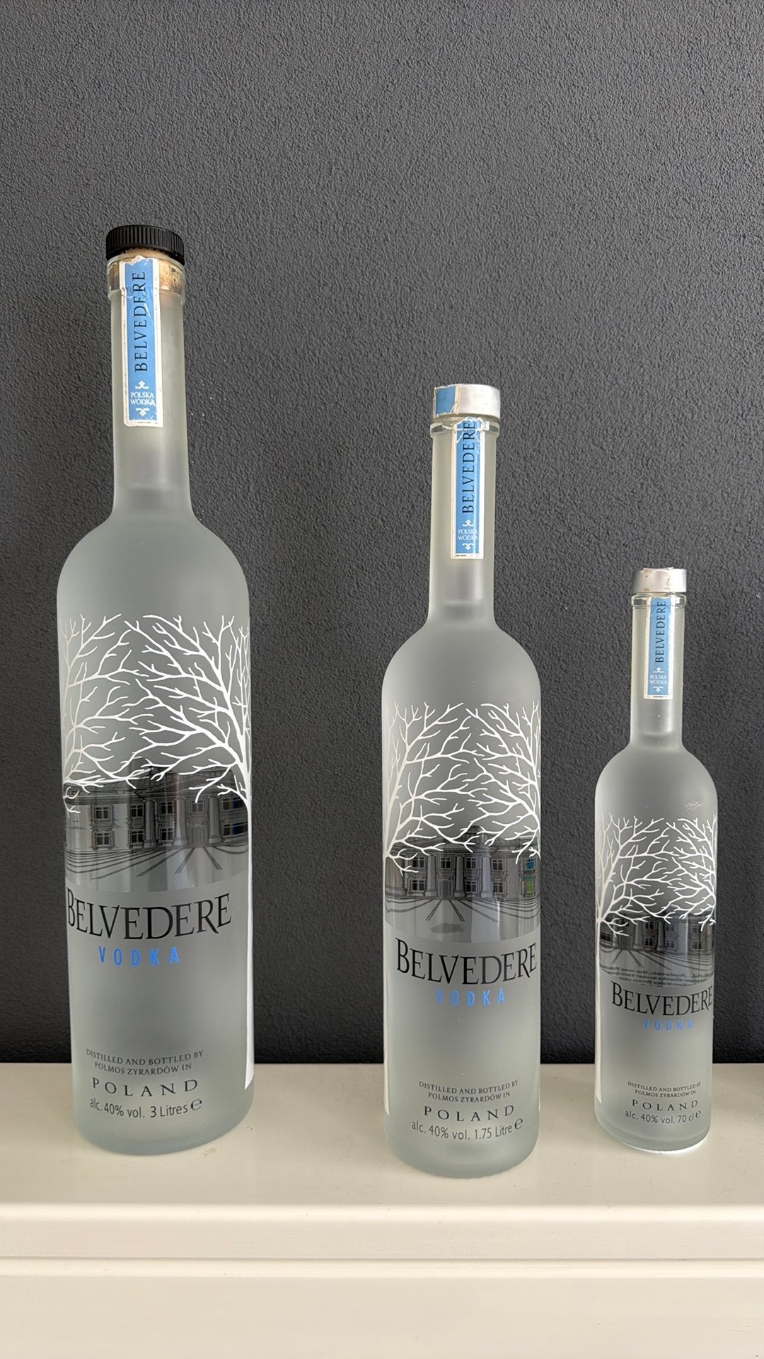 Belvedere Vodka Flessen Collectie - Diverse Maten, Verzamelen, Ophalen, Gebruikt