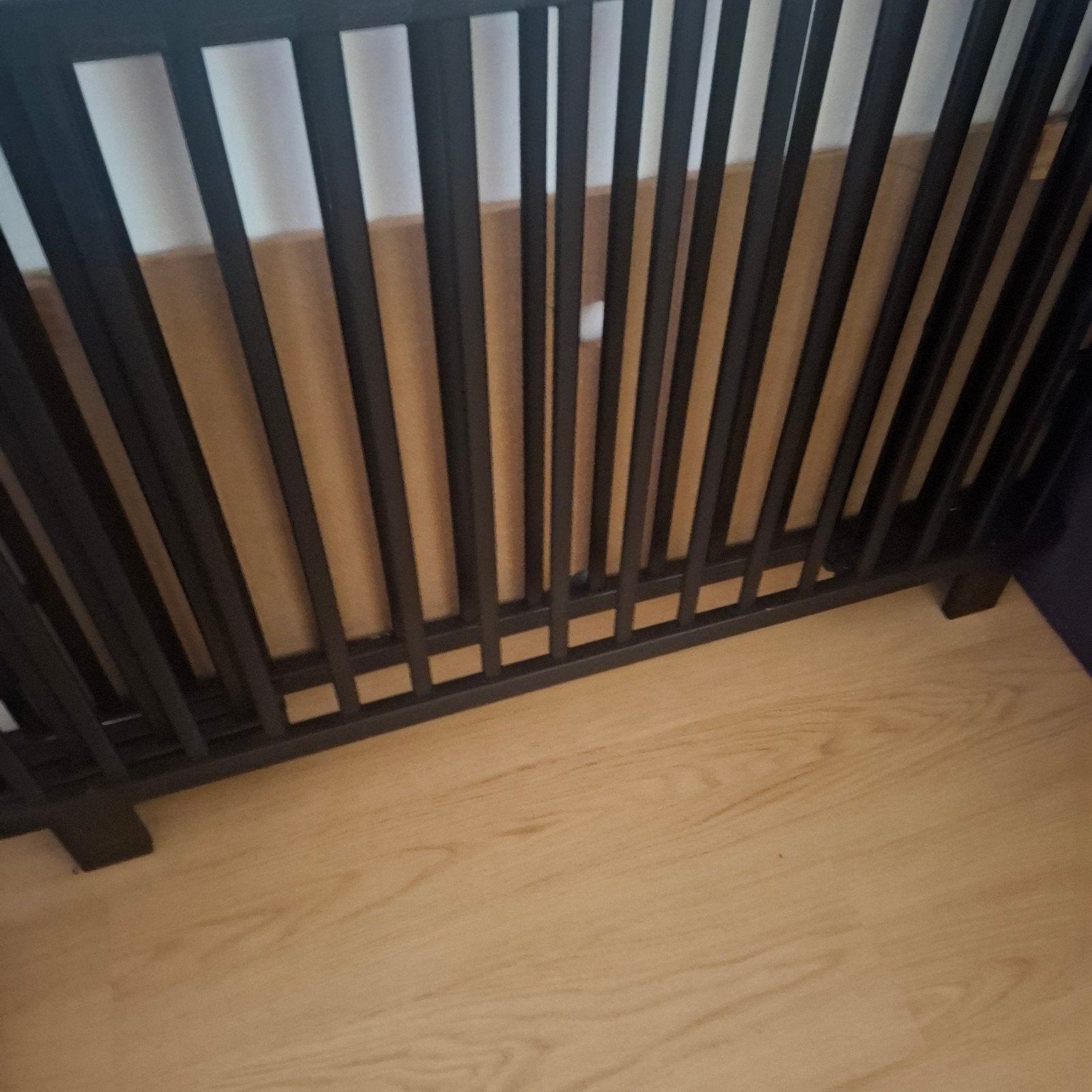 Zwart inklapbaar ledikant 60x120, verstelbaar, Ophalen, Zo goed als nieuw, Ledikant