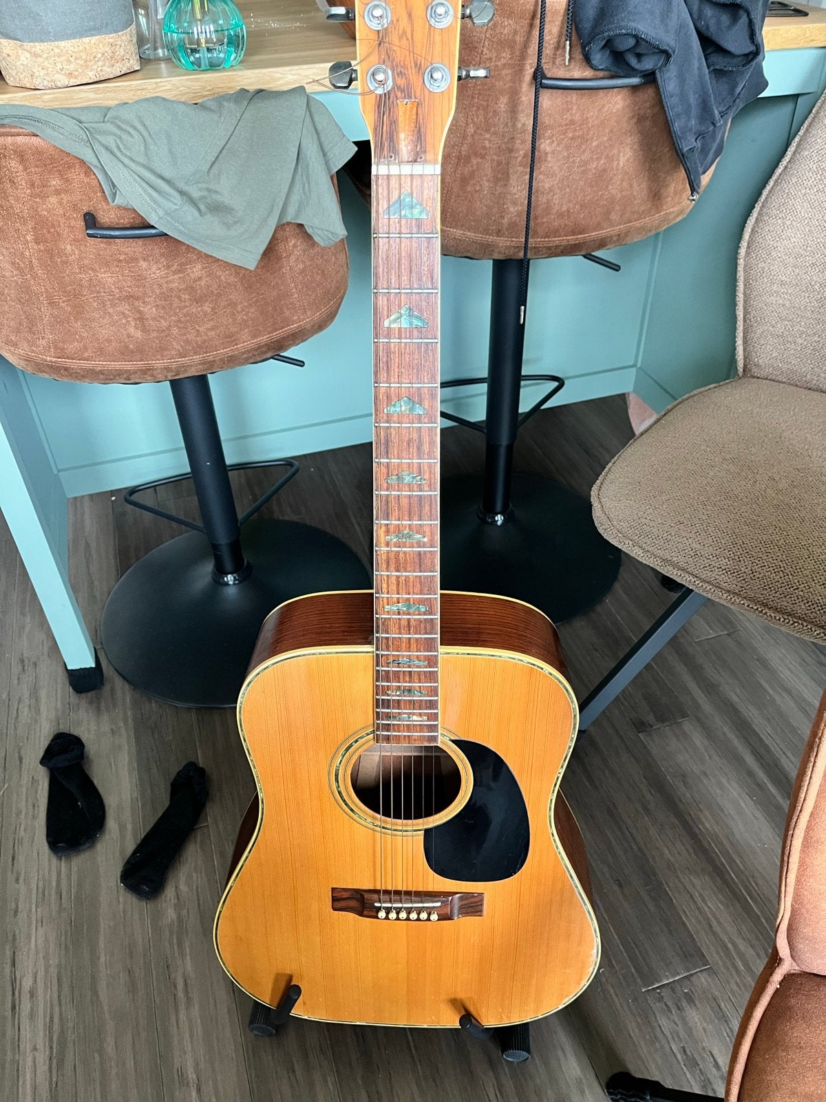 Kiso Suzuki D35-stijl Dreadnought gitaar - jaren '70, Muziek en Instrumenten, Ophalen, Zo goed als nieuw, Solid body, Overige merken